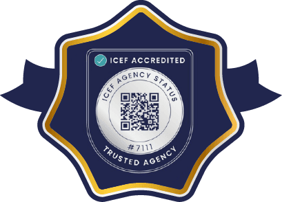 ICEF Accredited Agency verification badge