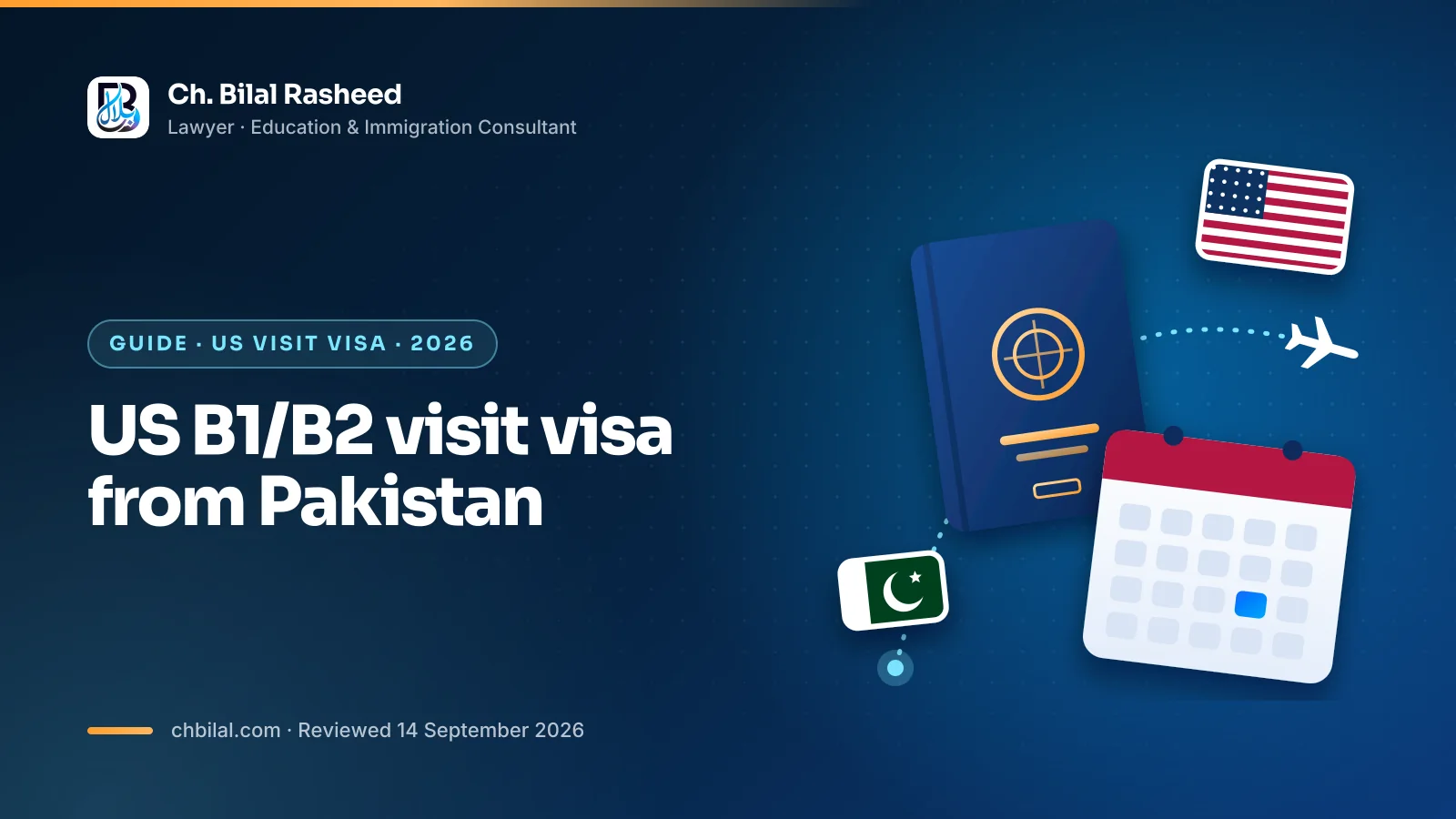 US B1/B2 visitor visa explained for Pakistani applicants in 2026